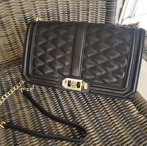 Rebecca Minkoff Love Cross body Leather Quilted Black 🖤
